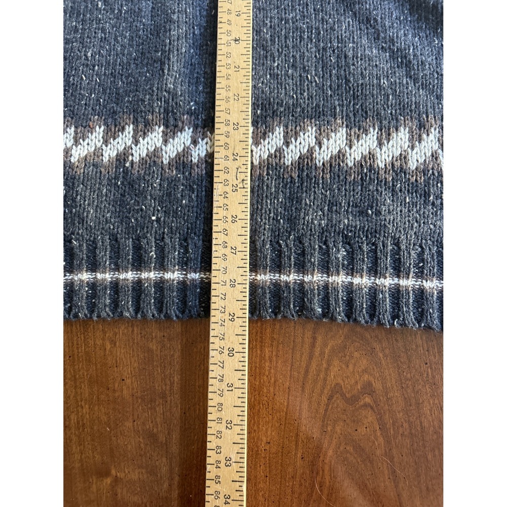 Fieldmaster Men's Wool Blend Fair Isle Half Zip Sweater Charcoal XL - Picture 5 of 5
